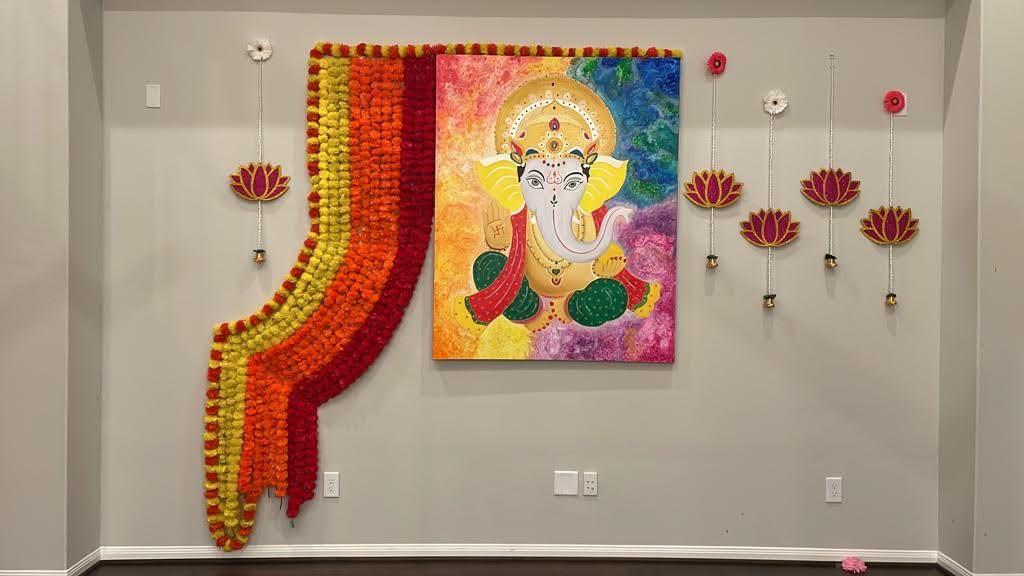 Textured gold and neutral abstract artwork by Deepu Art Gallery